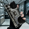 Vintage Silver Boombox Slim Fit Phone Case Anti Scratch Drop Protection For Samsung Galaxy S26 S25 S24 Ultra FE A Series