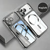 Translucent Plating Magnetic Phone Case for iPhone 17 16 15 Pro Max 17Pro Ultra Thin Hard Cases for iPhone17 16 Pro Max Cover