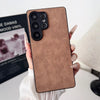Retro Matte Suede Leather Phone Case For Samsung Galaxy S26 S25 Ultra S24 FE S23 Plus S22 S21 S25Edge Silicone Shockproof Cover