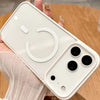 Magnetic Absorption Transparent Case for iPhone 17 Series Anti Shock Frosted Back Cover Camera Lens Protection Fingerprint Resistant Ultra Thin Case