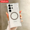 Transparent Armour Magnetic Case Shelluxe For Samsung Galaxy S26 S25 Ultra S24 S23 S22 Plus Luxury Corners Protector Phone Cover
