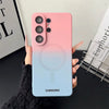 Gradient Liquid Silicone Magnetic Case For Samsung Galaxy S25 S24 S23 S22 S21 S26 Ultra Plus A57 A37 A17 A56 For Magsafe Cover