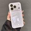 Large Window Broken Glass Texture Phone Case for iPhone 13 14 15 16 17 Pro Max Lens Film Protective Phone Cover Luxury Shell