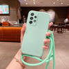 For Samsung Galaxy S25 Edge S26 S24 S23 S22 Ultra S25 FE A57 A37 A17 A56 A54 A55 A16 5G Soft Lanyard Case Crossbody Strap Cover