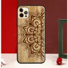 Mandala Floral Wood For iPhone 13 12 Pro Max Mini Cover Phone Case For iPhone 11 14 Pro Max XS X XR 7 8 Plus SE