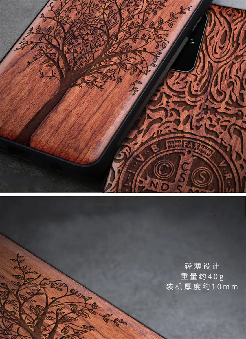 Real Wood Wooden TPU Case For Samsung Galaxy Note 20 Ultra S25 S24 S23 S21 Ultra S20 FE S10 Plus Case Cover Phone Shell Skin Bag