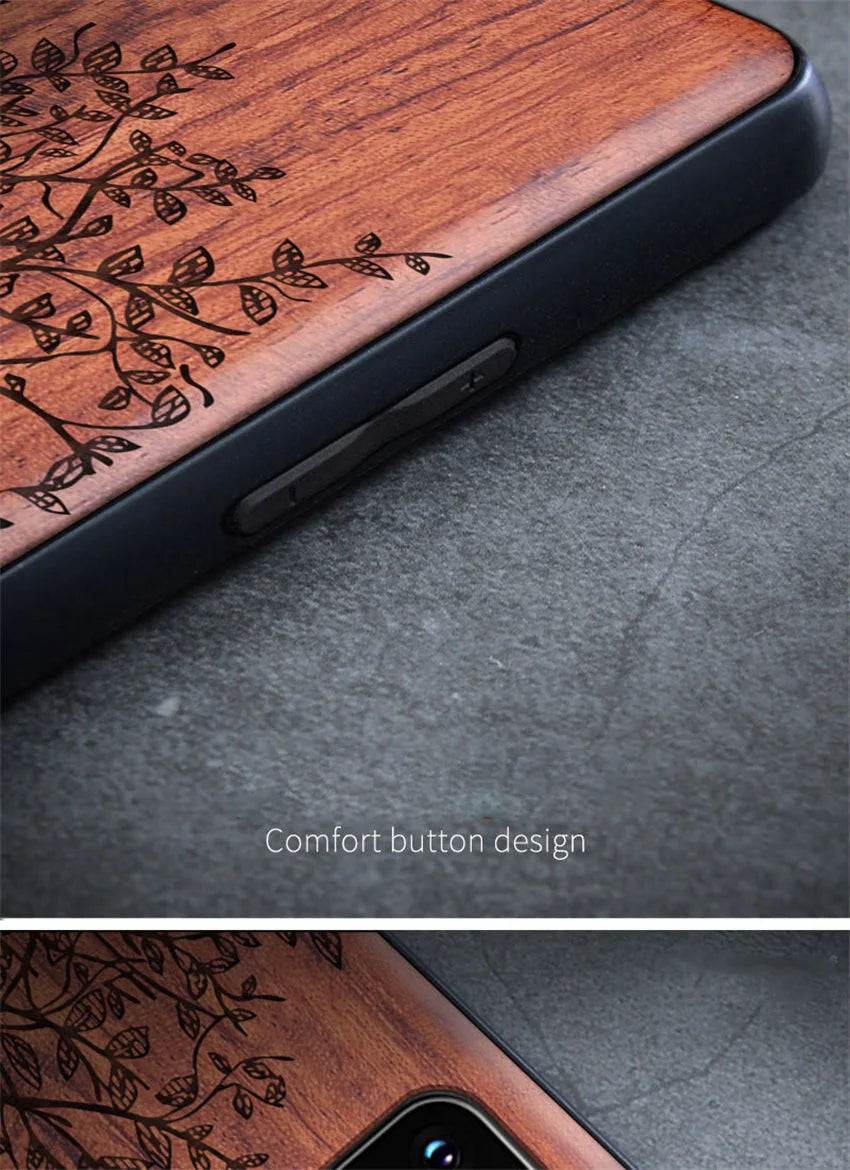 Real Wood Wooden TPU Case For Samsung Galaxy Note 20 Ultra S25 S24 S23 S21 Ultra S20 FE S10 Plus Case Cover Phone Shell Skin Bag
