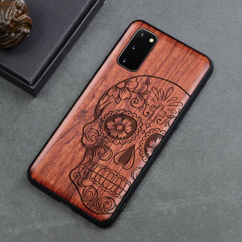 Real Wood Wooden TPU Case For Samsung Galaxy Note 20 Ultra S25 S24 S23 S21 Ultra S20 FE S10 Plus Case Cover Phone Shell Skin Bag