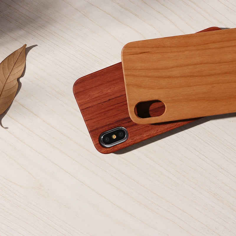 Real Wood Case For iphone15 14 14ProMax 14Plus 13Promax 13 12 11 Cover Natural Bamboo Wooden Hard Phone Cases