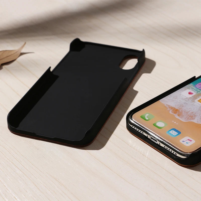 Real Wood Case For iphone15 14 14ProMax 14Plus 13Promax 13 12 11 Cover Natural Bamboo Wooden Hard Phone Cases