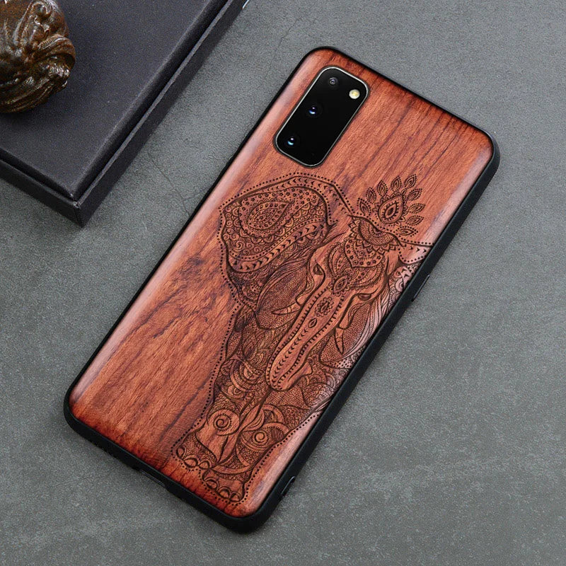 Real Wood Wooden TPU Case For Samsung Galaxy Note 20 Ultra S25 S24 S23 S21 Ultra S20 FE S10 Plus Case Cover Phone Shell Skin Bag
