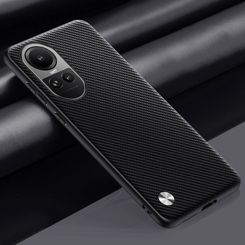 Luxury PU Leather Case For OPPO Reno 10 Pro 10Pro Back Cover Matte Silicone Protection Phone Case For OPPO Reno 10 5G Reno10 Pro