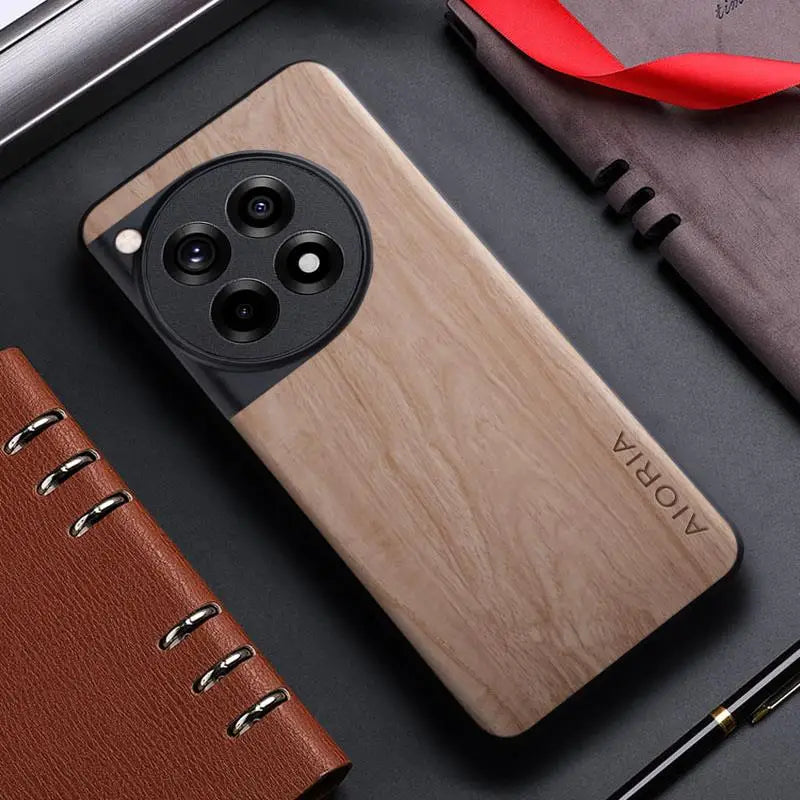 Case for OnePlus 12R 12 5G funda bamboo wood pattern back cover for oneplus 12 12r phone case capa