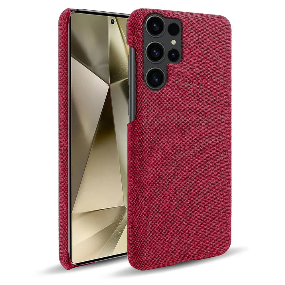For Samsung Galaxy S24 Ultra S23+ S22Plus S21 S20 FE S10 S9 Case Luxury Fabric Cover For Galaxy Note 20 10 9 8 Cloth Capa Case