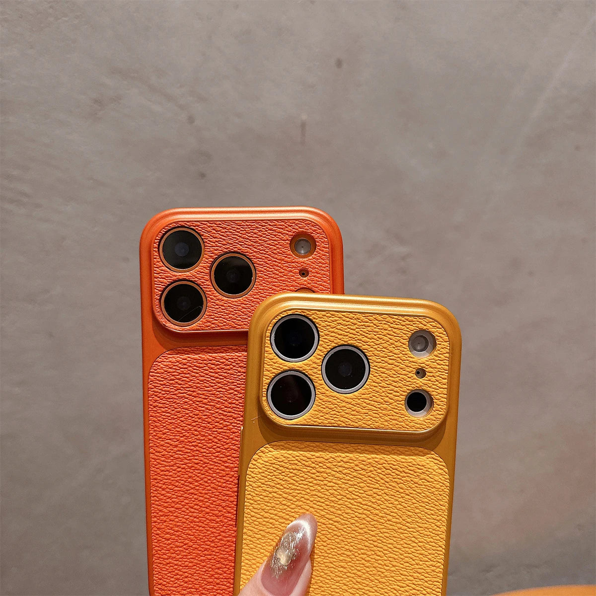 Solid Color Pebbled Texture Phone Case, Minimalist Drop-Resistant Protective Cover with Raised Camera Protection, Compatible with iPhone 12/13/14/15/16/17 Pro Max/Plus/Air Series