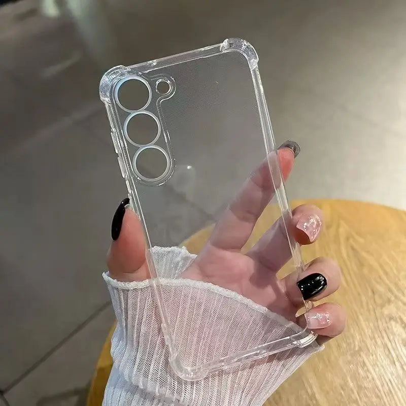Original Transparent Phone Case For Samsung Galaxy S26 Ultra S25 S24 S23 S22 S21 S20 Plus Ultra FE Silicone Soft Clear Cover