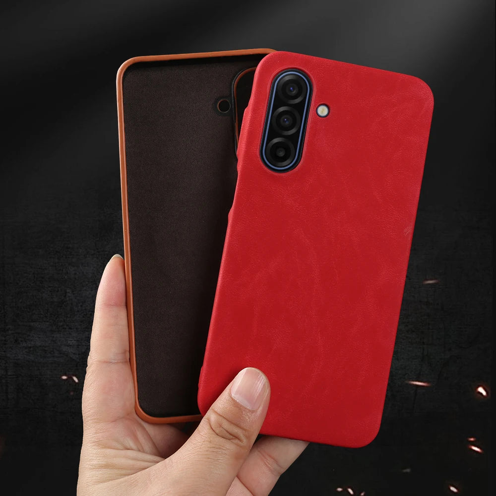 Skin Leather Case For Samsung Galaxy A17 A56 A16 A26 A36 A55 A06 A07 A15 A35 A54 A53 A13 S23 S24 S25 S26 Plus Phone Case Cover