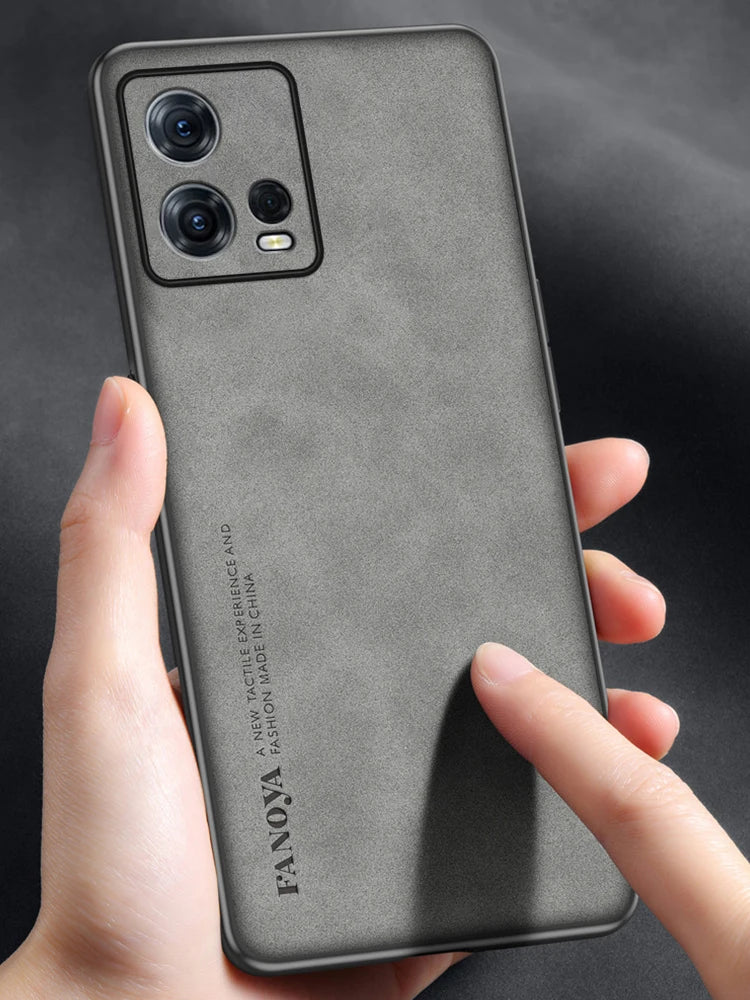 For Motorola Moto Edge 30 Fusion Case Sheepskin Pu Leather Matte Cover For Moto Edge 30 ULTRA S30 Pro Silicone Shockproof Case