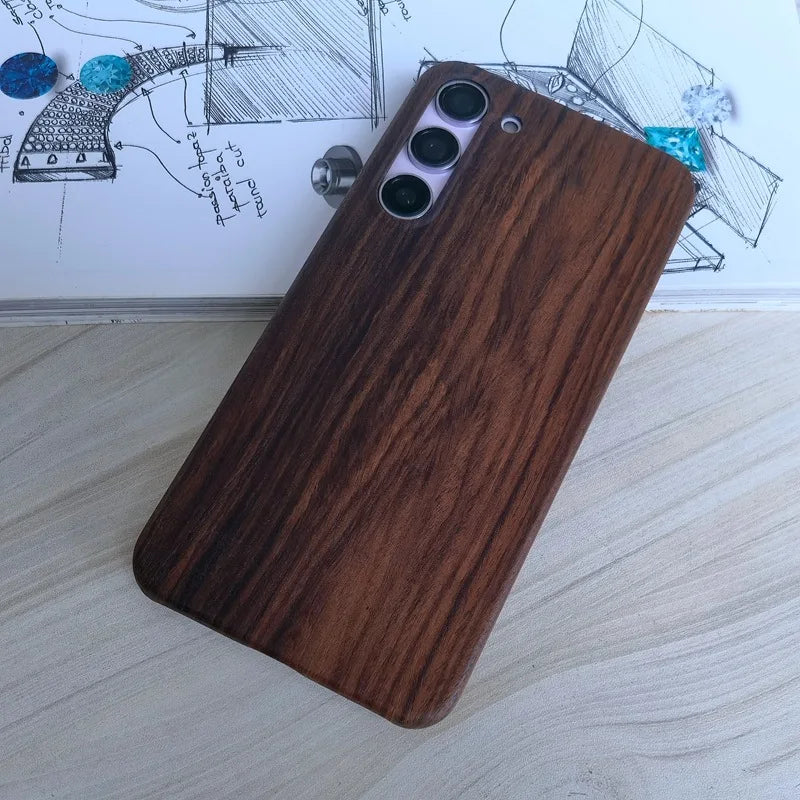 For Samsung Galaxy S25 Ultra S26 S24 S23 S22 S21 Note20 ultra Samsung S25 Plus Walnut Enony Wood Rosewood Wooden Back Case Cover