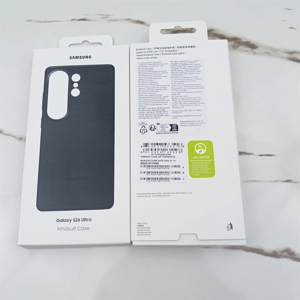Luxury Leather Phone Case For Samsung Galaxy S26 Ultra Plus S26+ 5G Premium Genuine Shockproof Back Shell S26Ultra S26Plus Cover