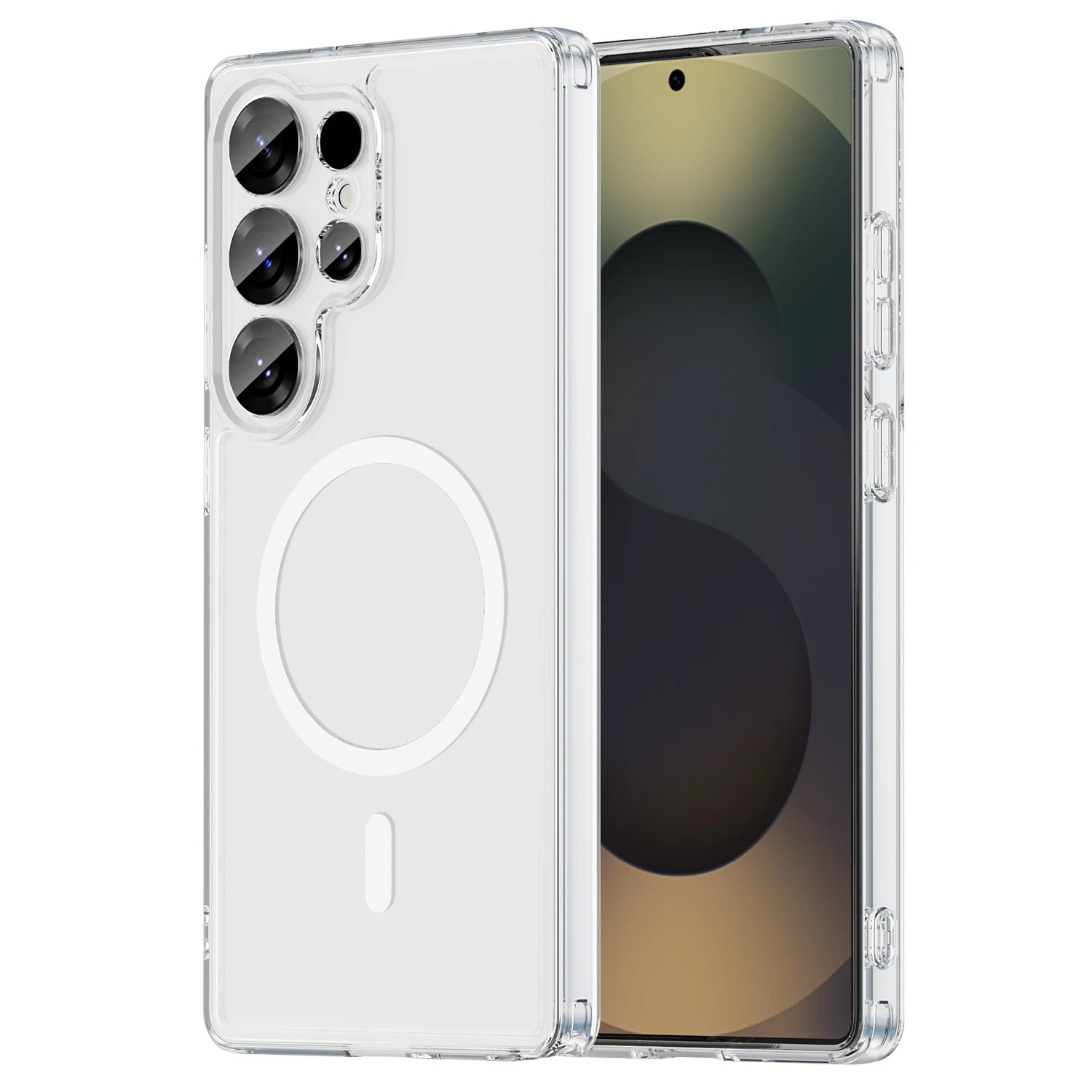 Magnetic Wireless Charging Phone Case For Samsung Galaxy S26 S25 S24 Ultra Plus S26Ultra Shockproof Clear Back Cover Coque