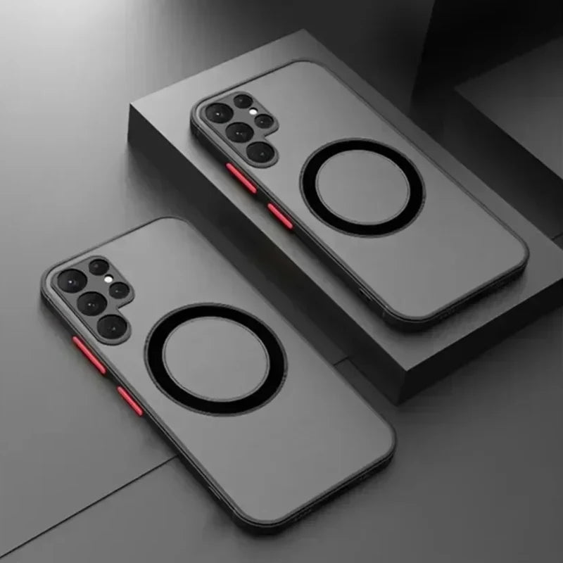 Clear Matte Magnetic For Magsafe Case For Samsung Galaxy S27 S26 S25 S24 S23 S22 S21 Plus Ultra FE Edge Shockproof Phone Covers