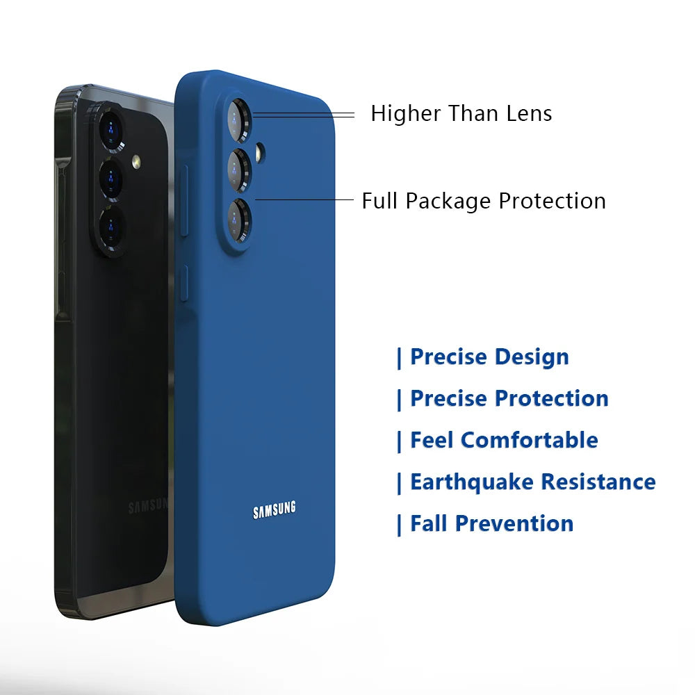 For Samsung Galaxy A57 A56 A17 Case Soft Liquid Silicone S26 S25 S24 S23 S22 S21 Ultra Plus FE EDGE Shockproof Phone Back Cover