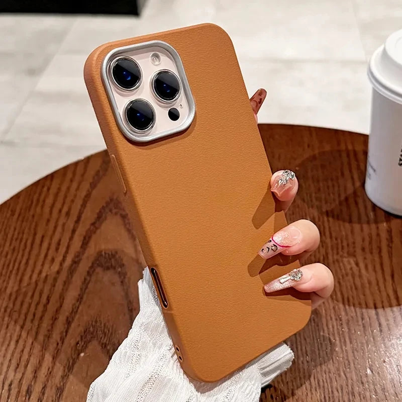 Luxury Matte Leather Phone Case For Xiaomi Mi 13T 11 Lite 5G NE Poco F6 F5 F3 X3 X5 X6 M6 Pro 4G Shockproof Silicone Soft Cover