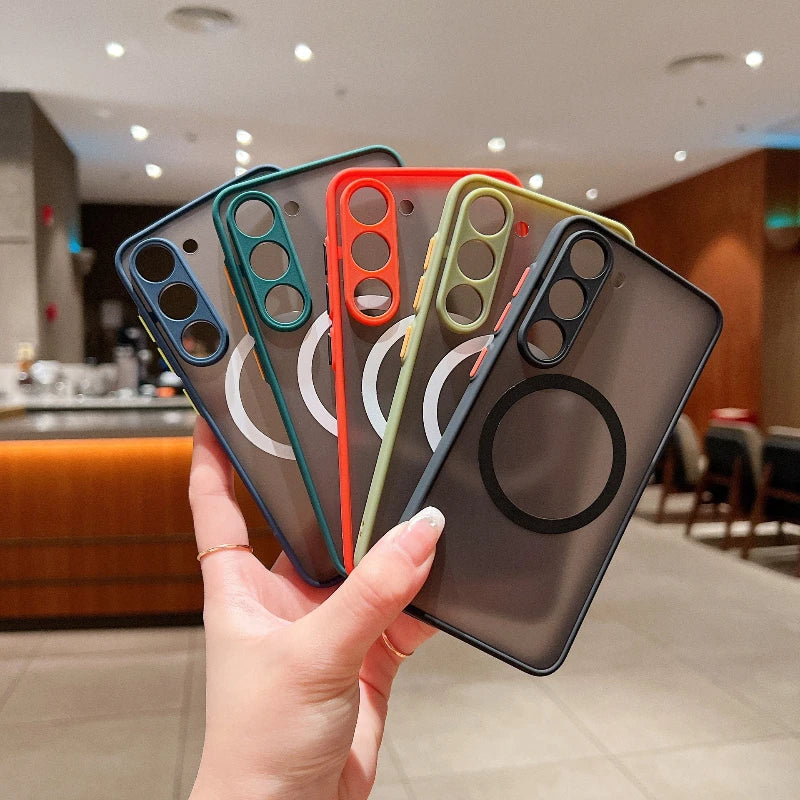 Clear Matte Magnetic For Magsafe Case For Samsung Galaxy S27 S26 S25 S24 S23 S22 S21 Plus Ultra FE Edge Shockproof Phone Covers