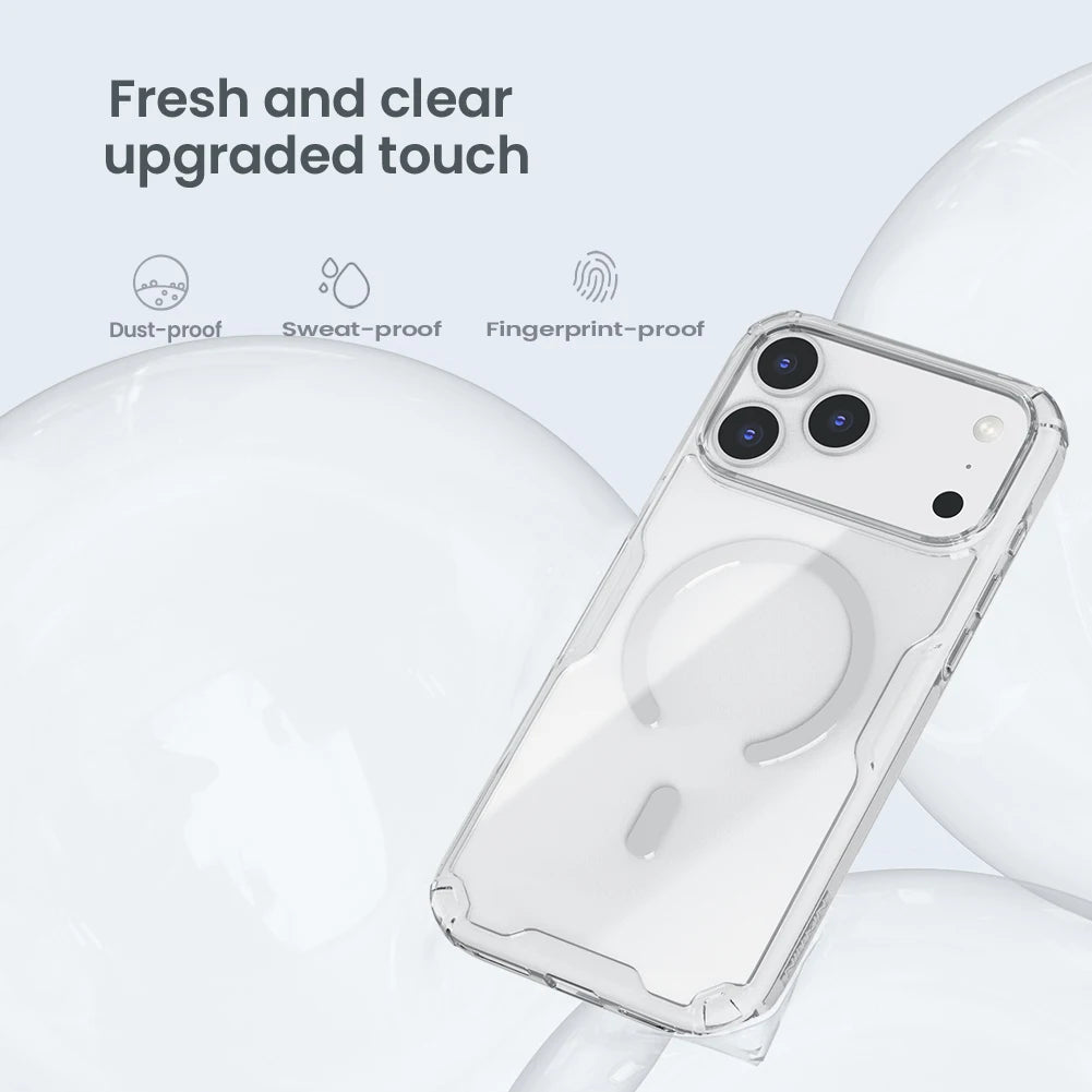 For iPhone 17 Pro MAX Case NILLKIN Nature Pro Magnetic Case For 17 17 Pro Air Fitted Cases Clear Cover