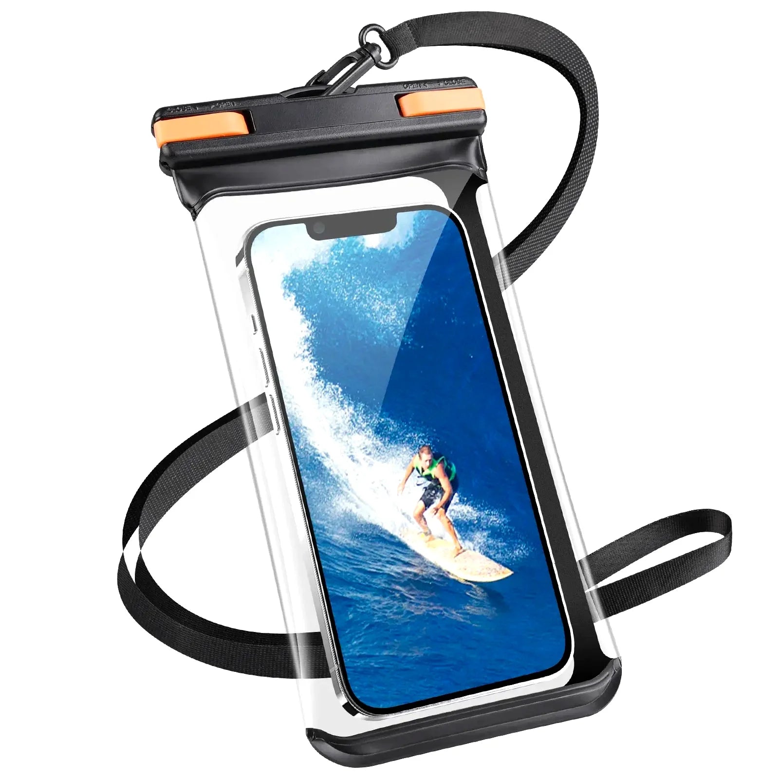 HAISSKY Mix Color Clip Mobile Phone Waterproof Pouch For iPhone 17 16 15 Pro Max 14 Plus 16E 13  Sensitive Press Swimming Bags