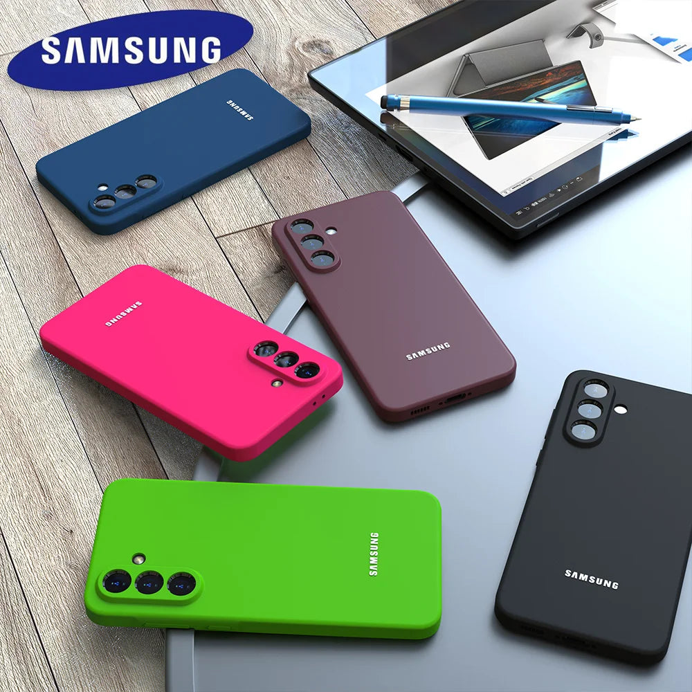 For Samsung Galaxy A57 A56 A17 Case Soft Liquid Silicone S26 S25 S24 S23 S22 S21 Ultra Plus FE EDGE Shockproof Phone Back Cover