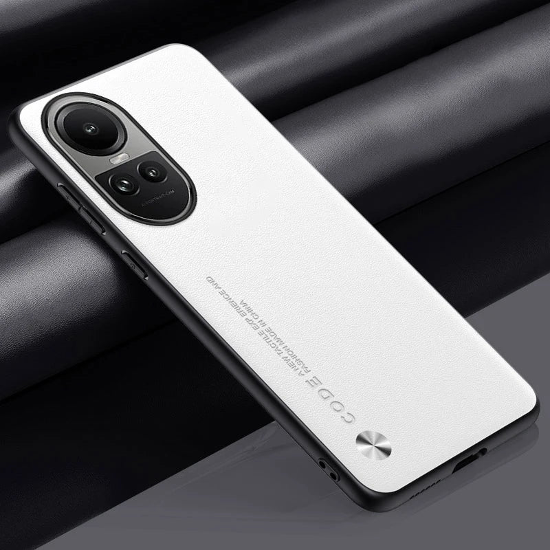 Luxury PU Leather Case For OPPO Reno 10 Pro 10Pro Back Cover Matte Silicone Protection Phone Case For OPPO Reno 10 5G Reno10 Pro