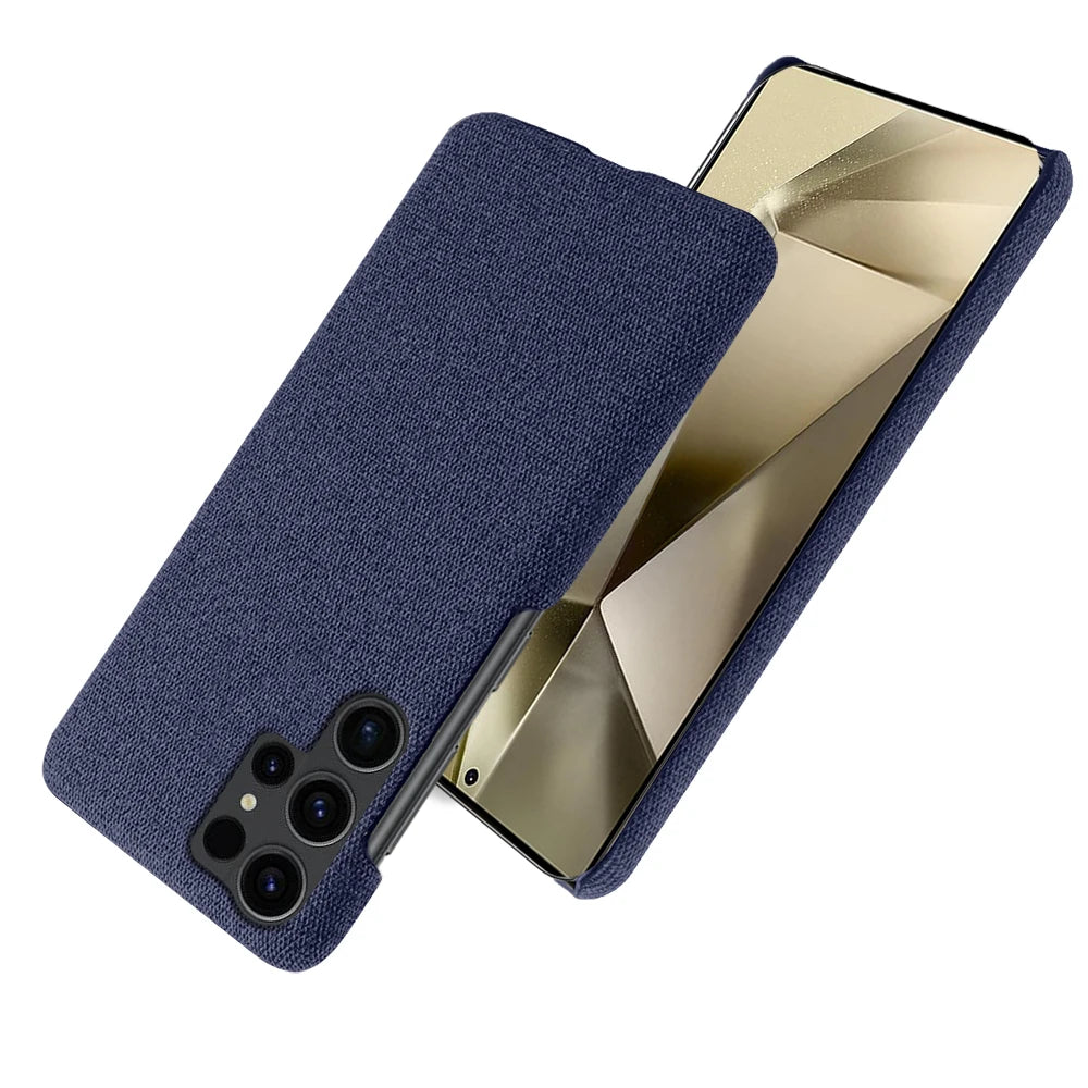For Samsung Galaxy S24 Ultra S23+ S22Plus S21 S20 FE S10 S9 Case Luxury Fabric Cover For Galaxy Note 20 10 9 8 Cloth Capa Case