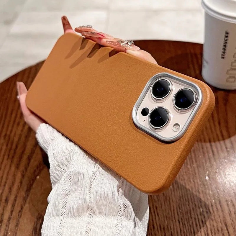 Luxury Matte Leather Phone Case For Xiaomi Mi 13T 11 Lite 5G NE Poco F6 F5 F3 X3 X5 X6 M6 Pro 4G Shockproof Silicone Soft Cover