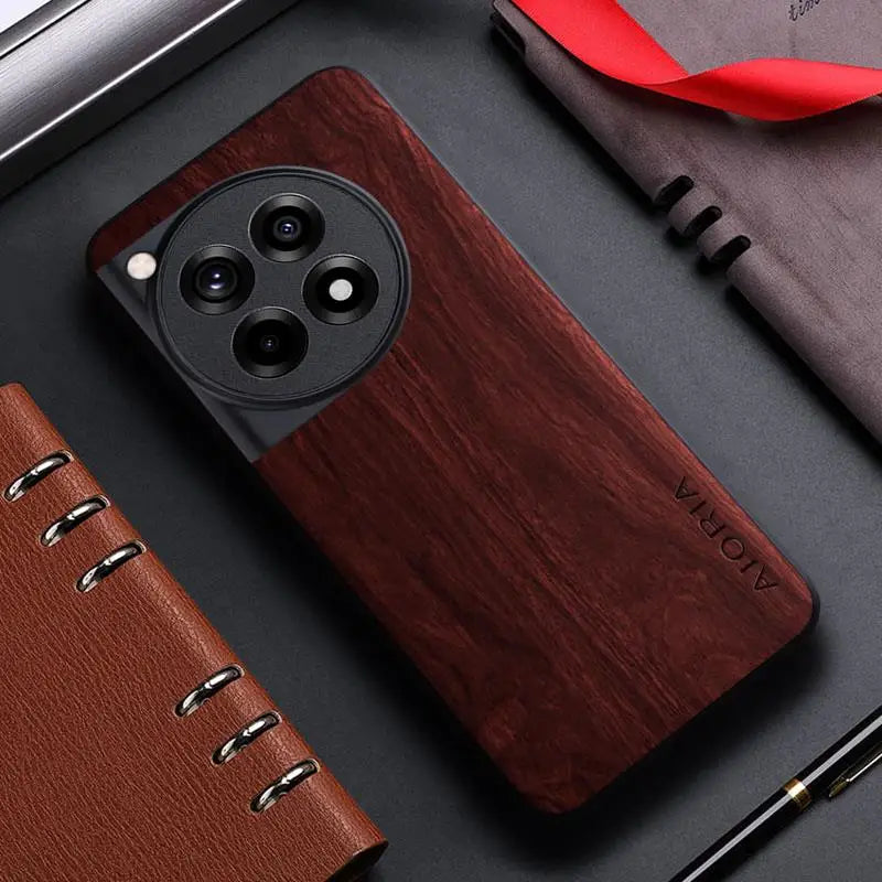 Case for OnePlus 12R 12 5G funda bamboo wood pattern back cover for oneplus 12 12r phone case capa