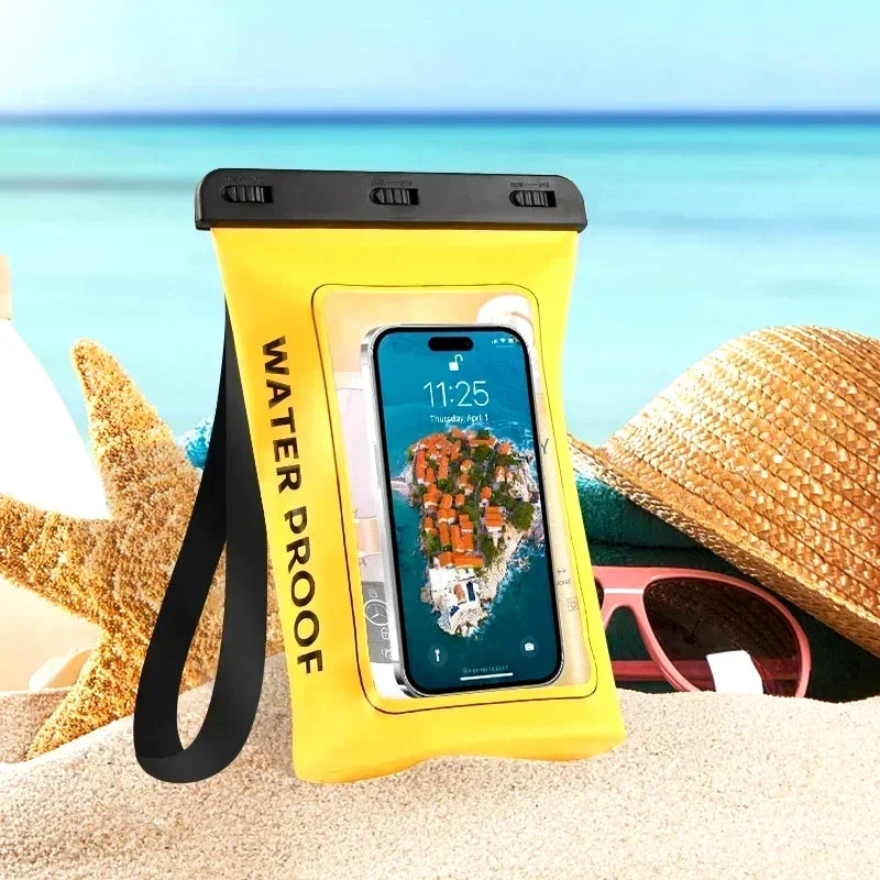 HAISSKY 1.8L Mobile Phone Waterproof Pouch For iPhone 17 16 Pro Max 15 Plus 16E Swimming Rafting Boating Beach Crossbody Bags