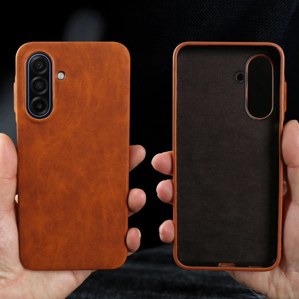 Skin Leather Case For Samsung Galaxy A17 A56 A16 A26 A36 A55 A06 A07 A15 A35 A54 A53 A13 S23 S24 S25 S26 Plus Phone Case Cover