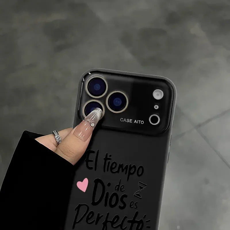 God's Timing Is Perfect Spanish Quote Phone Case for iPhone 17 Pro Max 16 15 Plus 14 13 12 Series Full Camera Lens Protection