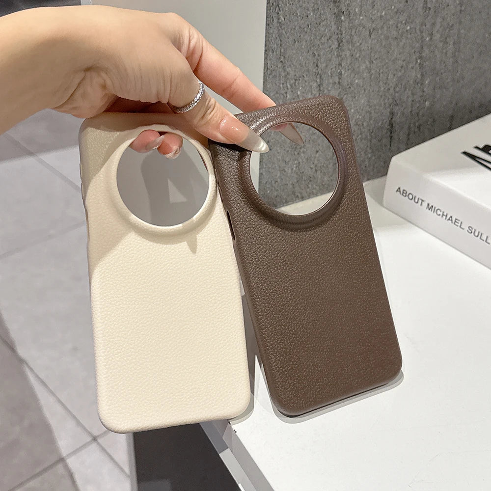 Leather Texture Silicone Soft Case For Huawei Mate 80 70 Pura 80 70 P60 Pro Plus Pro+ Candy Color Matte Ultra Thin Shell Funda