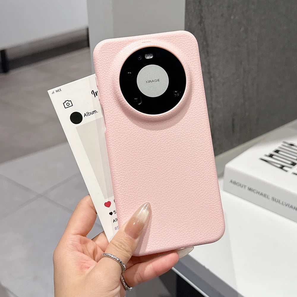 Leather Texture Silicone Soft Case For Huawei Mate 80 70 Pura 80 70 P60 Pro Plus Pro+ Candy Color Matte Ultra Thin Shell Funda