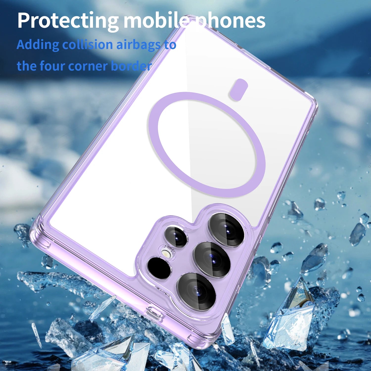 Magnetic Wireless Charging Phone Case For Samsung Galaxy S26 S25 S24 Ultra Plus S26Ultra Shockproof Clear Back Cover Coque