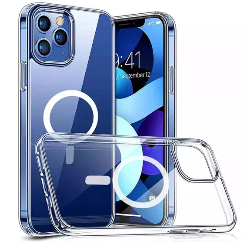 Luxury Wireless Magnetic Cover For Apple Magsafe Case Iphone 11 12 13 15 16 Plus 14 Pro Max 13 Mini Clear Acrylic Cases