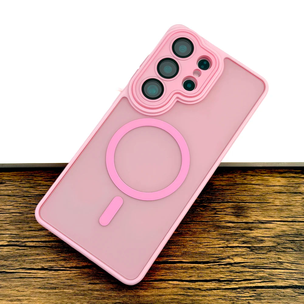 Luxury Translucent PC Matte Case For Samsung Galaxy S26 S25 S24 S23 Ultra Plus A26 A37 A57 A56 A17 A36 A16 A36 5G  Magsafe Cover