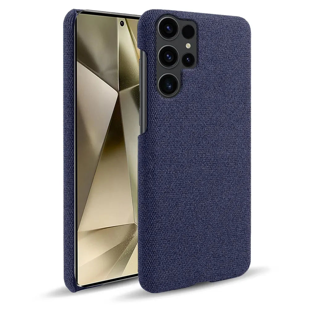 For Samsung Galaxy S24 Ultra S23+ S22Plus S21 S20 FE S10 S9 Case Luxury Fabric Cover For Galaxy Note 20 10 9 8 Cloth Capa Case