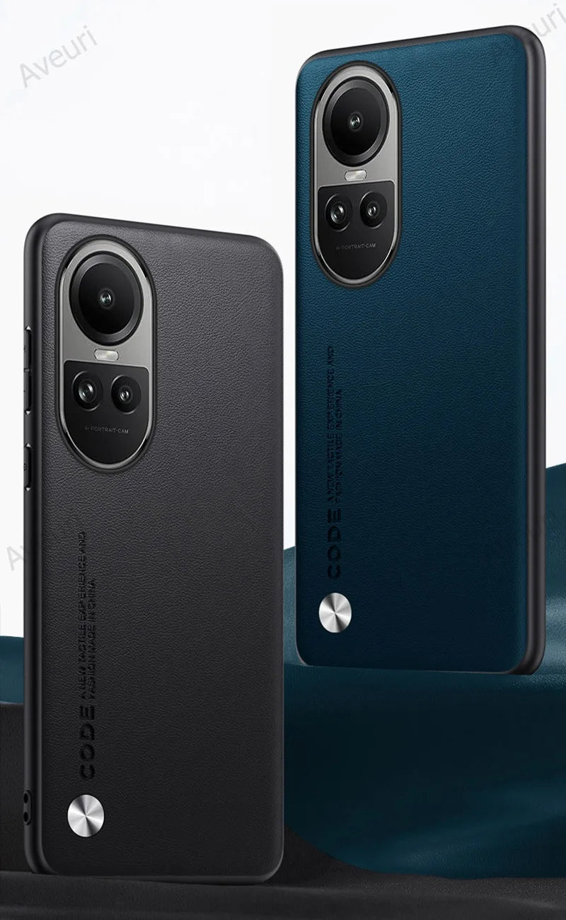 Luxury PU Leather Case For OPPO Reno 10 Pro 10Pro Back Cover Matte Silicone Protection Phone Case For OPPO Reno 10 5G Reno10 Pro