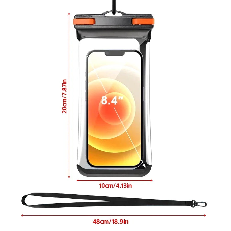 HAISSKY Mix Color Clip Mobile Phone Waterproof Pouch For iPhone 17 16 15 Pro Max 14 Plus 16E 13  Sensitive Press Swimming Bags