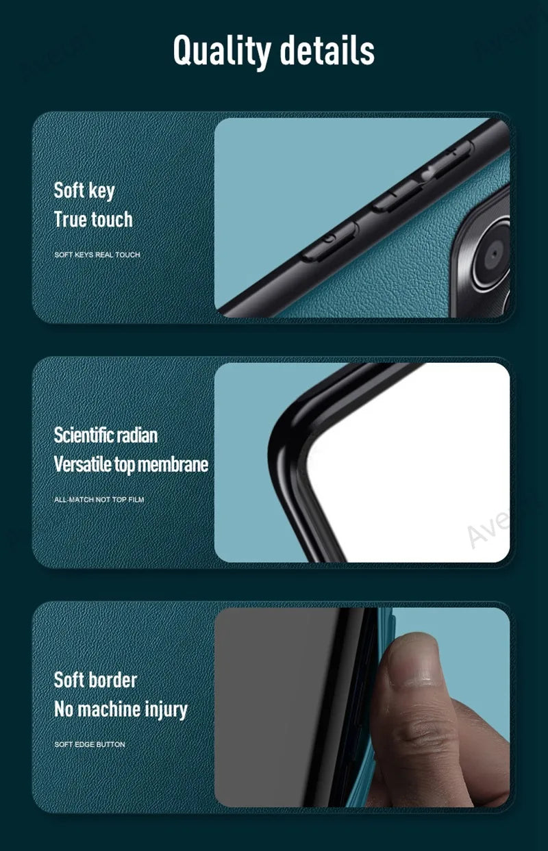 Luxury PU Leather Case For OPPO Reno 10 Pro 10Pro Back Cover Matte Silicone Protection Phone Case For OPPO Reno 10 5G Reno10 Pro