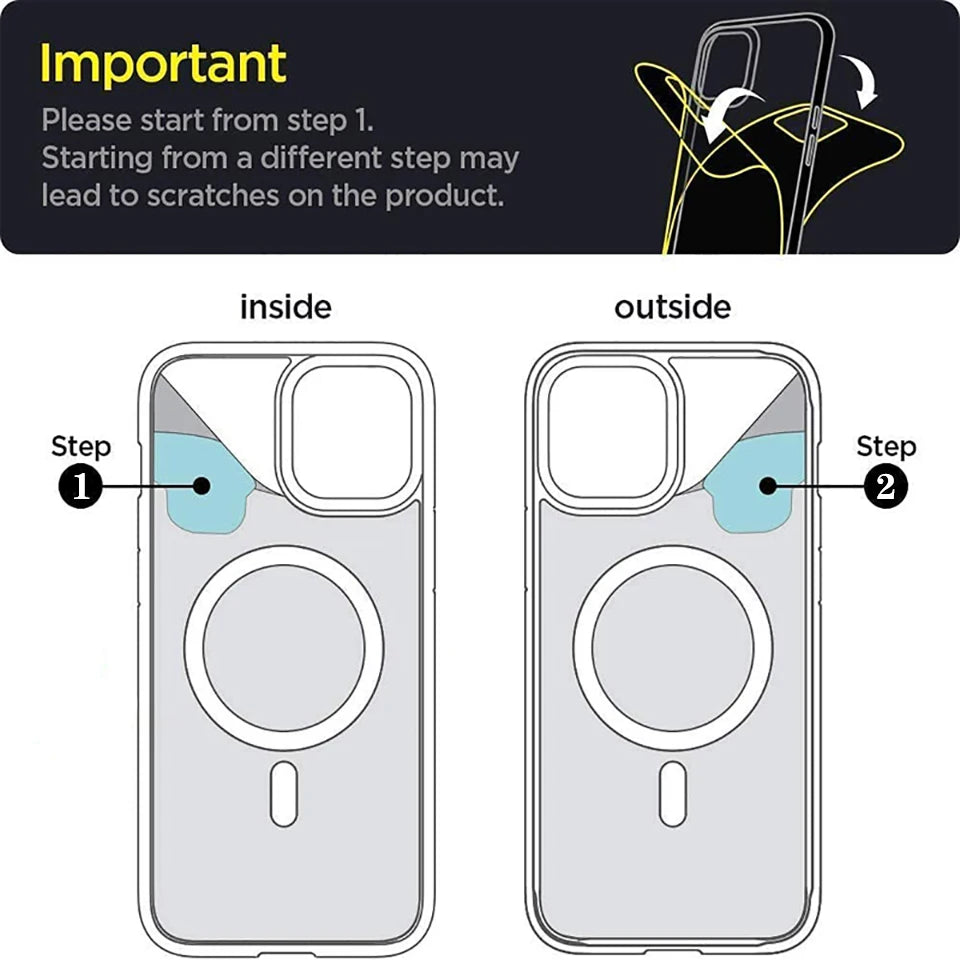 Luxury Wireless Magnetic Cover For Apple Magsafe Case Iphone 11 12 13 15 16 Plus 14 Pro Max 13 Mini Clear Acrylic Cases