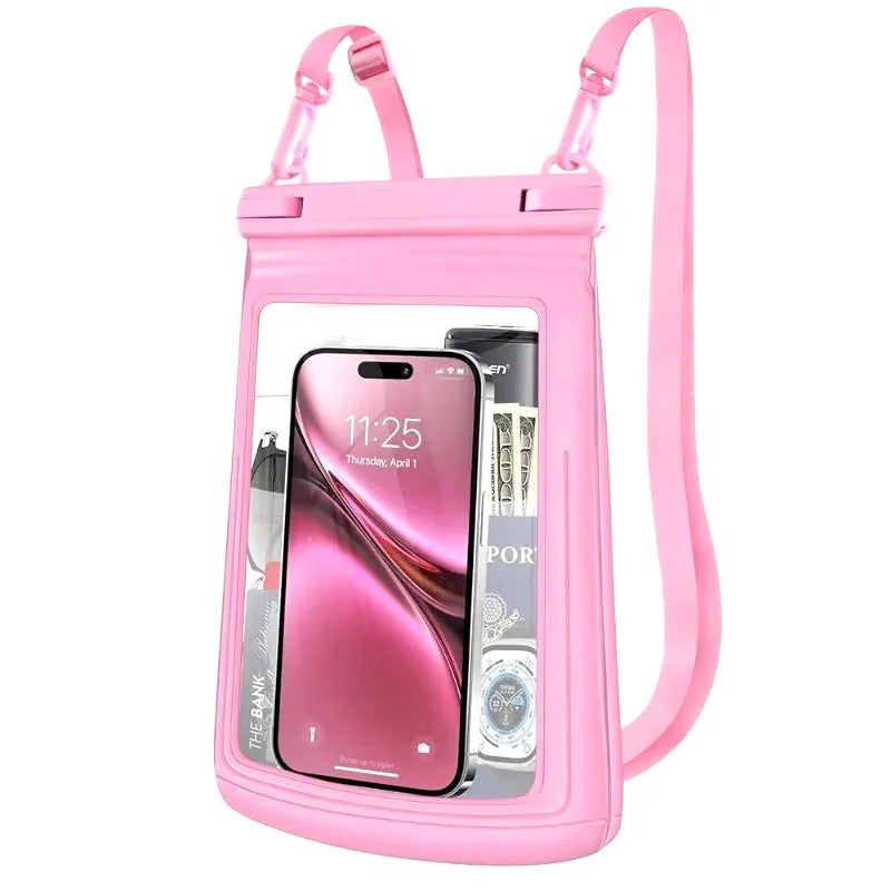 HAISSKY Large Mobile Phone Waterproof Pouch For iPhone 17 16 Pro Max 17 Air 16E 15 Plus Swim Travel Beach Bags With Seal Stripe